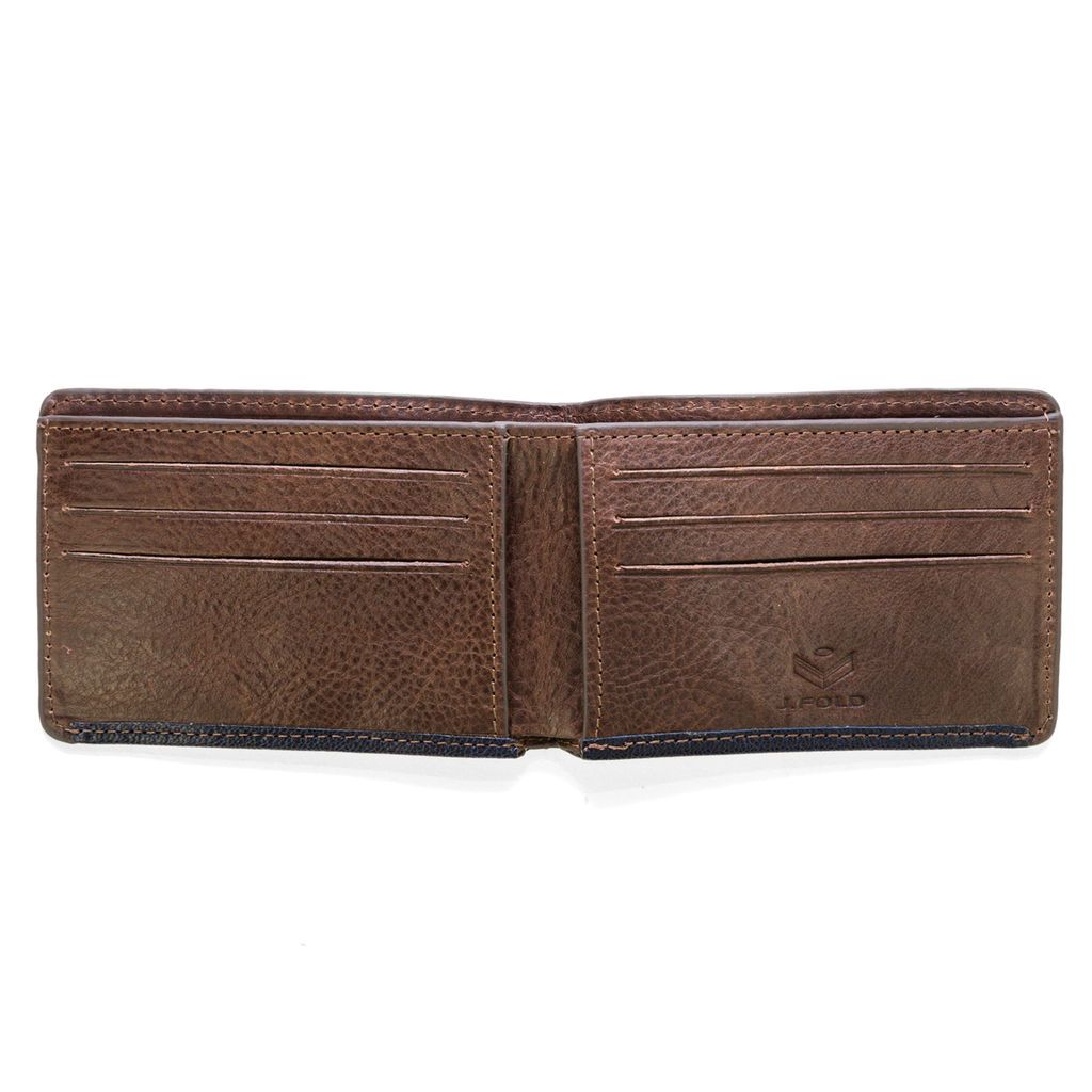 J.FOLD Leather Wallet Overstone - Black/Blue